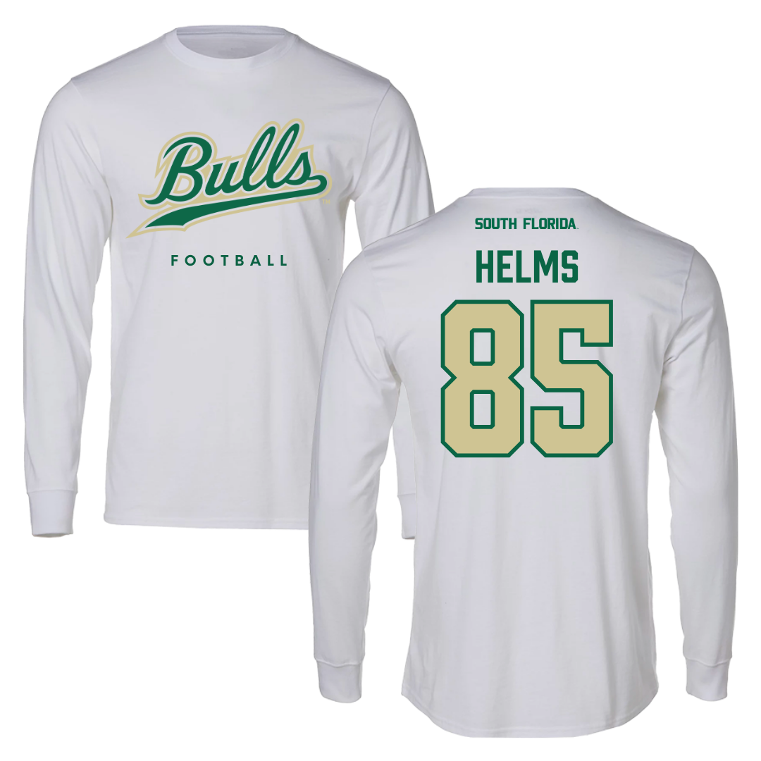 University of South Florida Football White Long Sleeve  - #85 Christian Helms