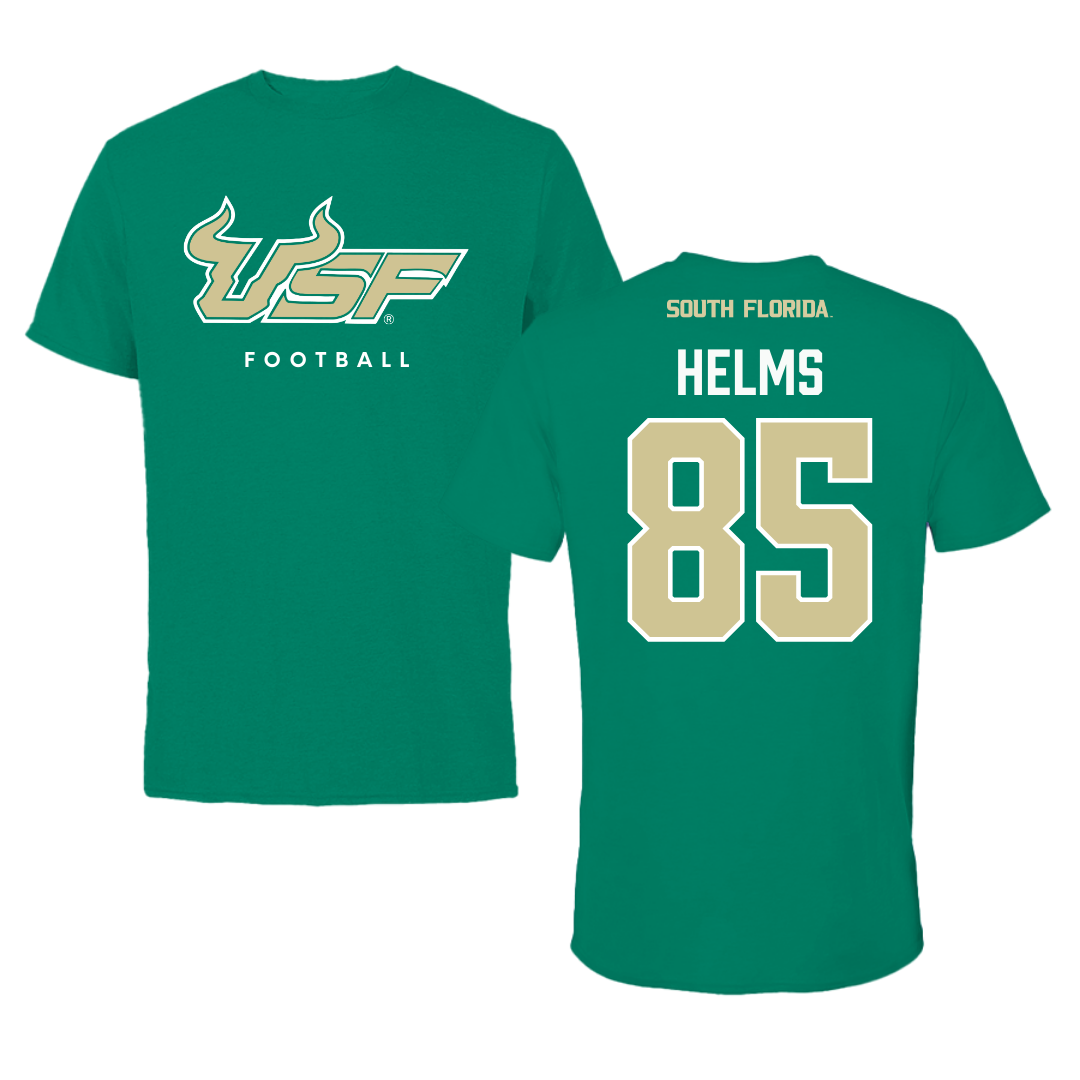 University of South Florida Football Green Tee  - #85 Christian Helms