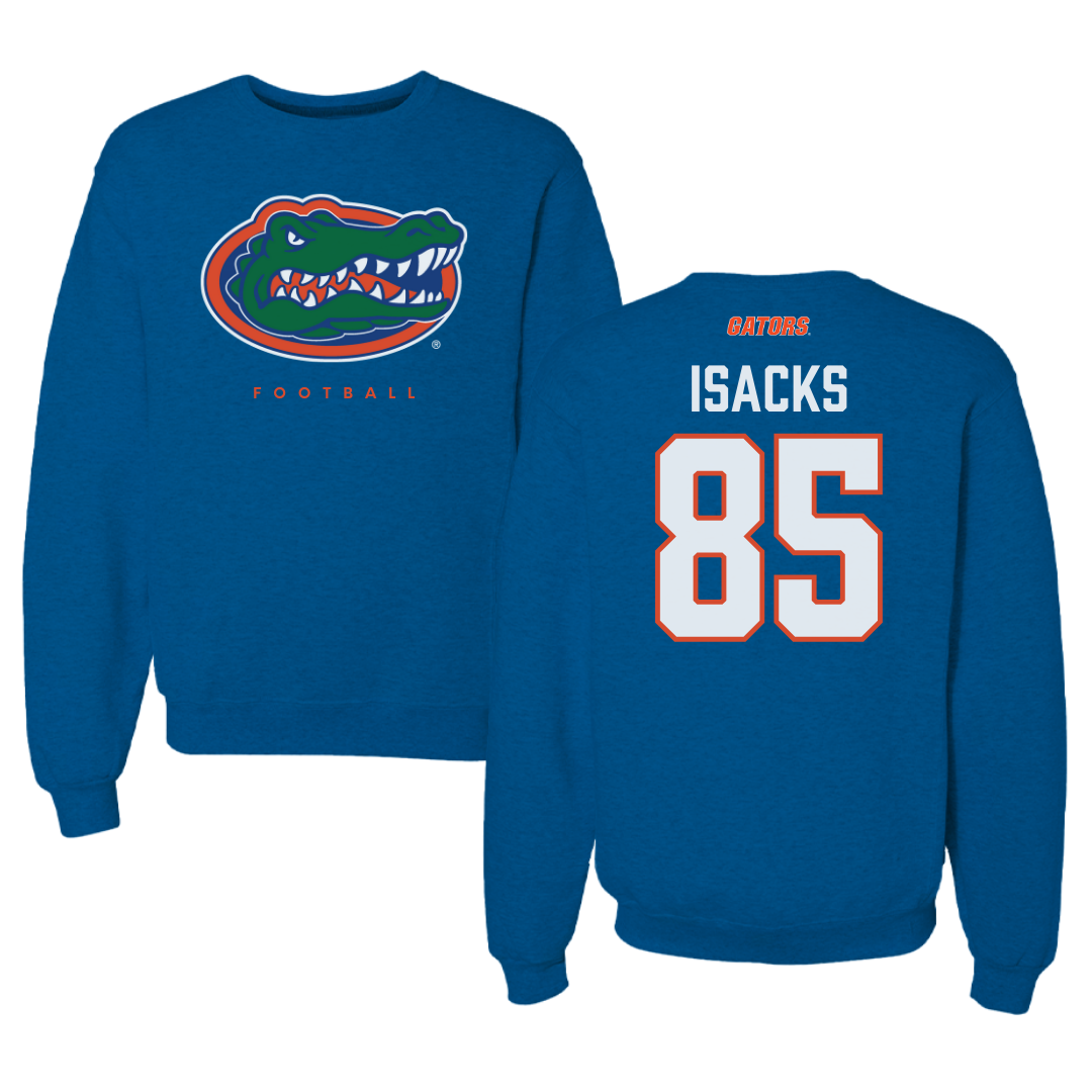 University of Florida Football Blue Mascot Crewneck - #85 Scott Isacks