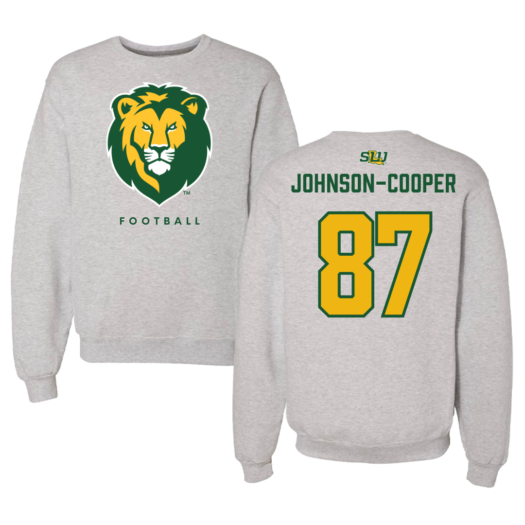 Southeastern Louisiana University Football Gray Crewneck  - #87 Demarea Johnson-Cooper