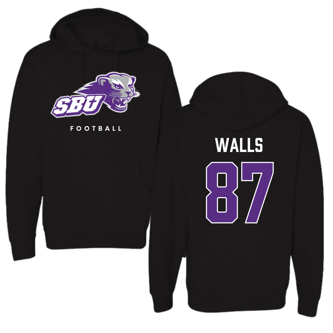 Southwest Baptist University Football Black Hoodie  - #87 Gabriel Walls