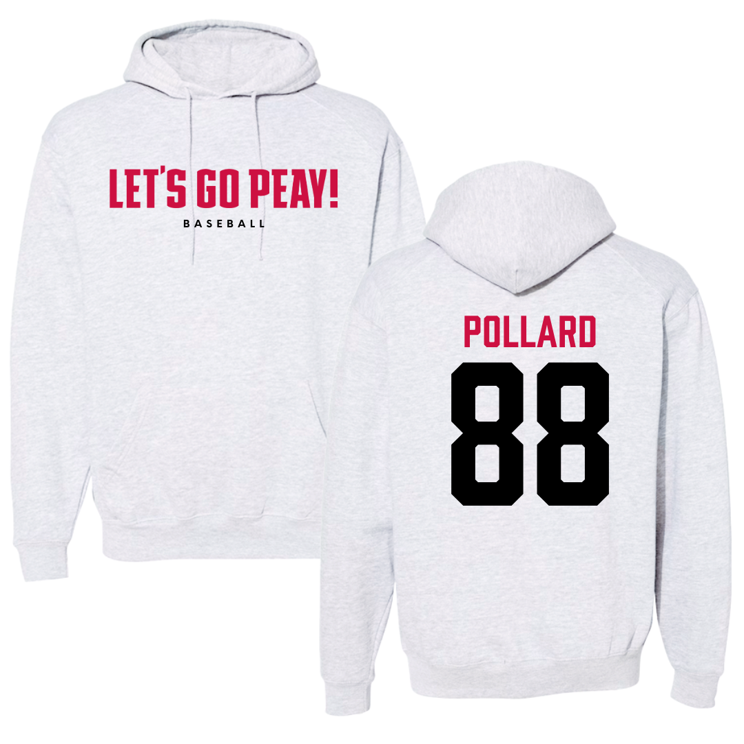Austin Peay State University Baseball Gray Hoodie  - #88 Davin Pollard