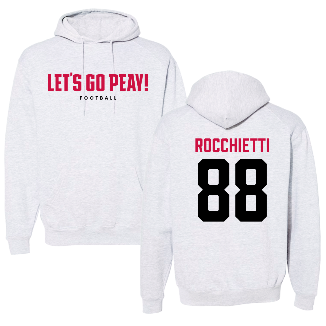 Austin Peay State University Football Gray Hoodie  - #88 Corey Rocchietti