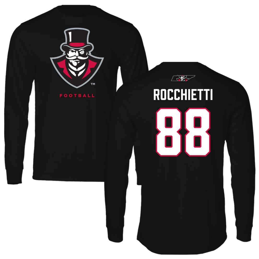 Austin Peay State University Football Black Mascot Long Sleeve - #88 Corey Rocchietti