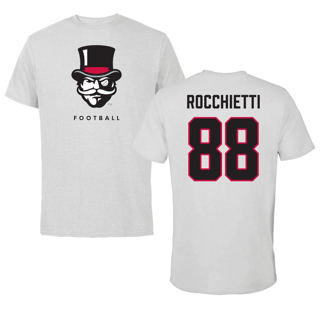 Austin Peay State University Football Gray Mascot Tee - #88 Corey Rocchietti