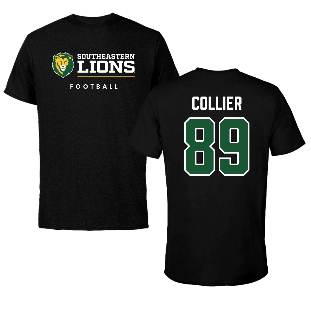 Southeastern Louisiana University Football Black Tee  - #89 Cade Collier