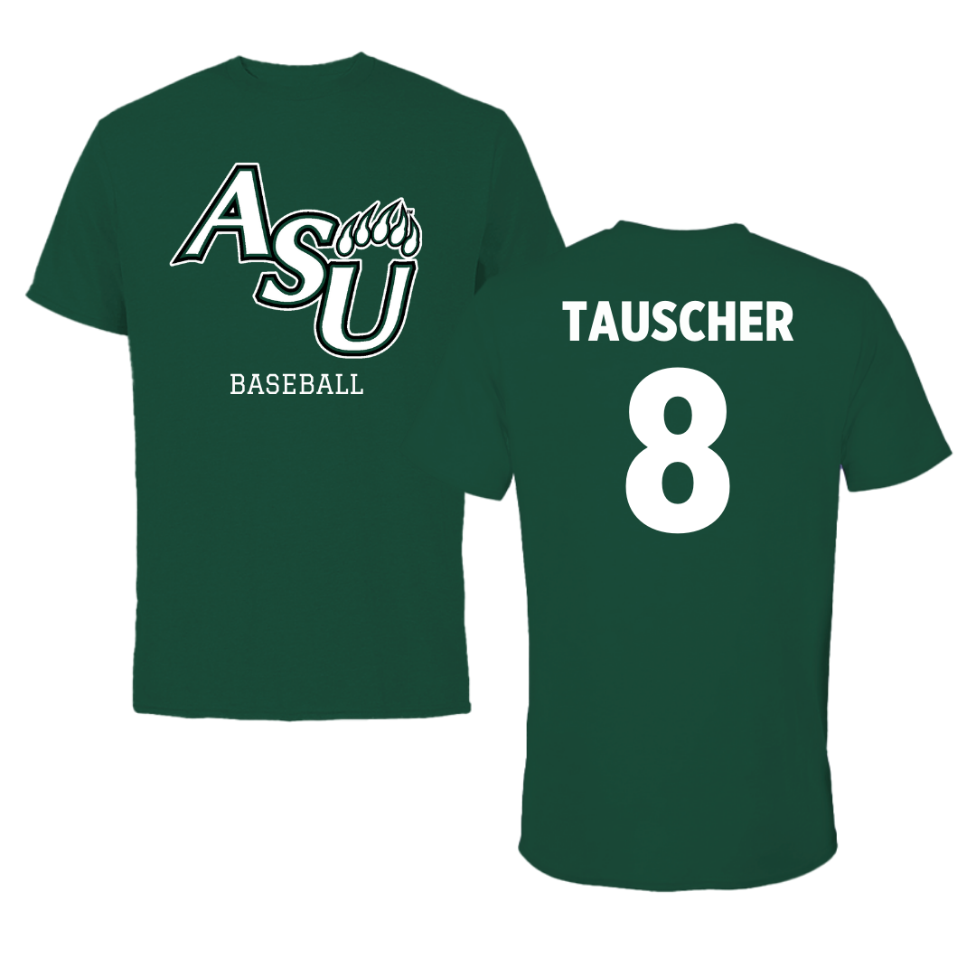 Camiseta verde de béisbol de la Universidad Estatal de Adams - #8 Ayden Tauscher