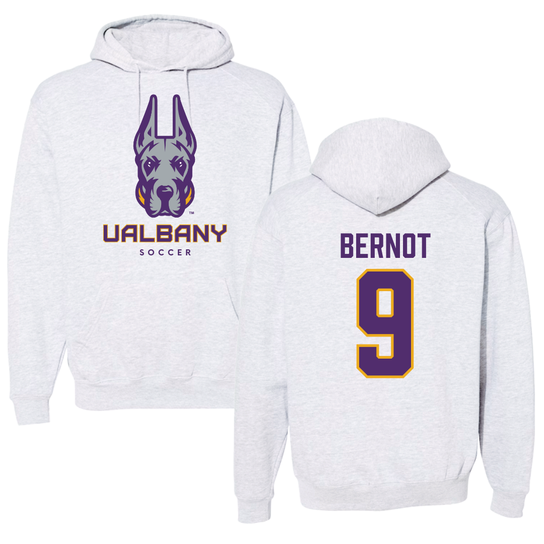 University at Albany Soccer Gray Hoodie  - #9 Tiffany Bernot