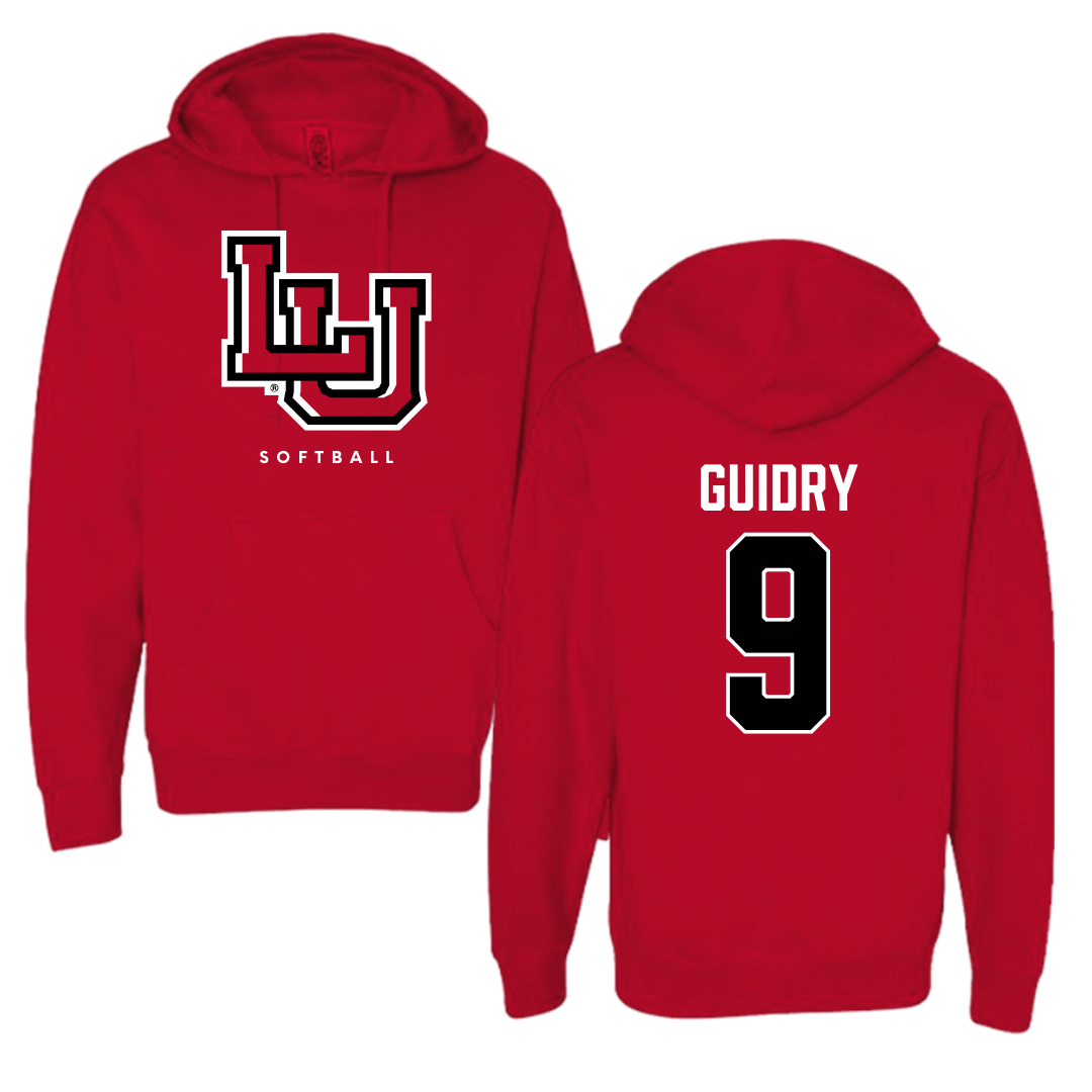 Lamar University Softball Red Hoodie  - #9 Madison Guidry