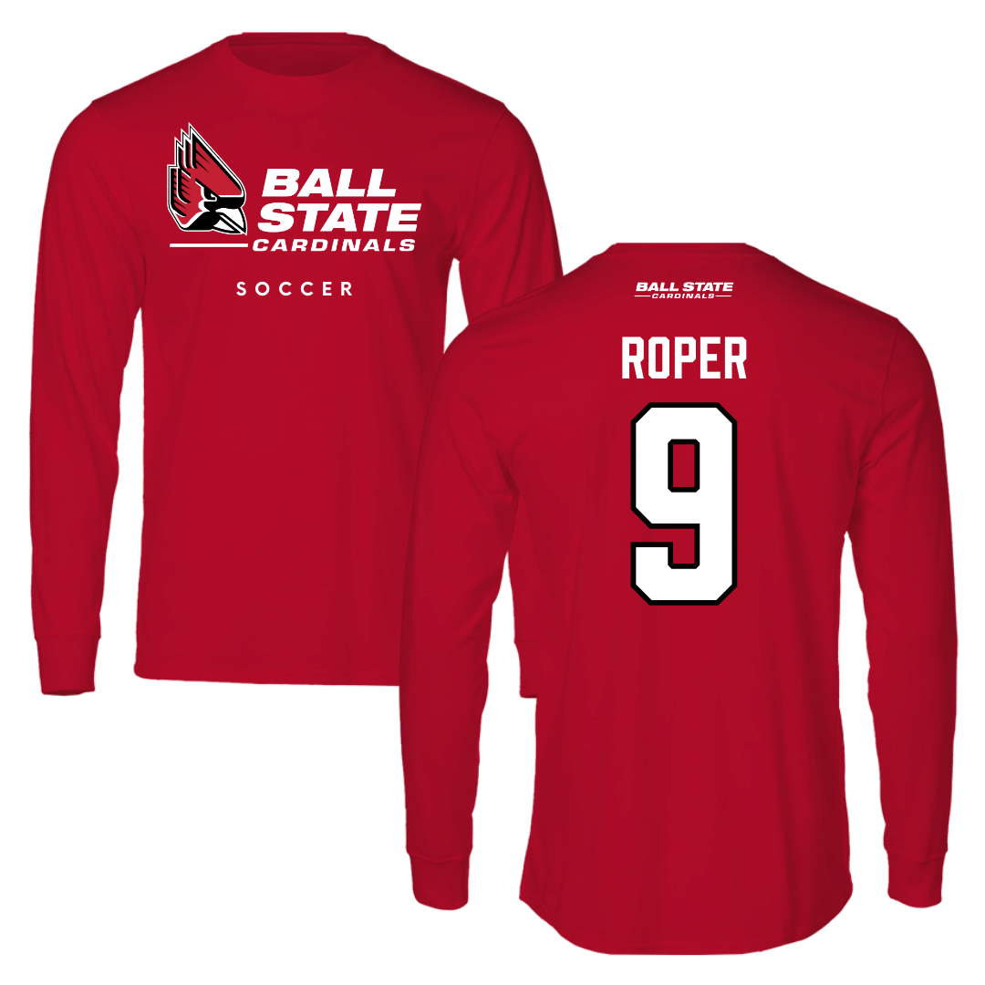 Ball State University Soccer Red Long Sleeve  - #9 Emily Roper