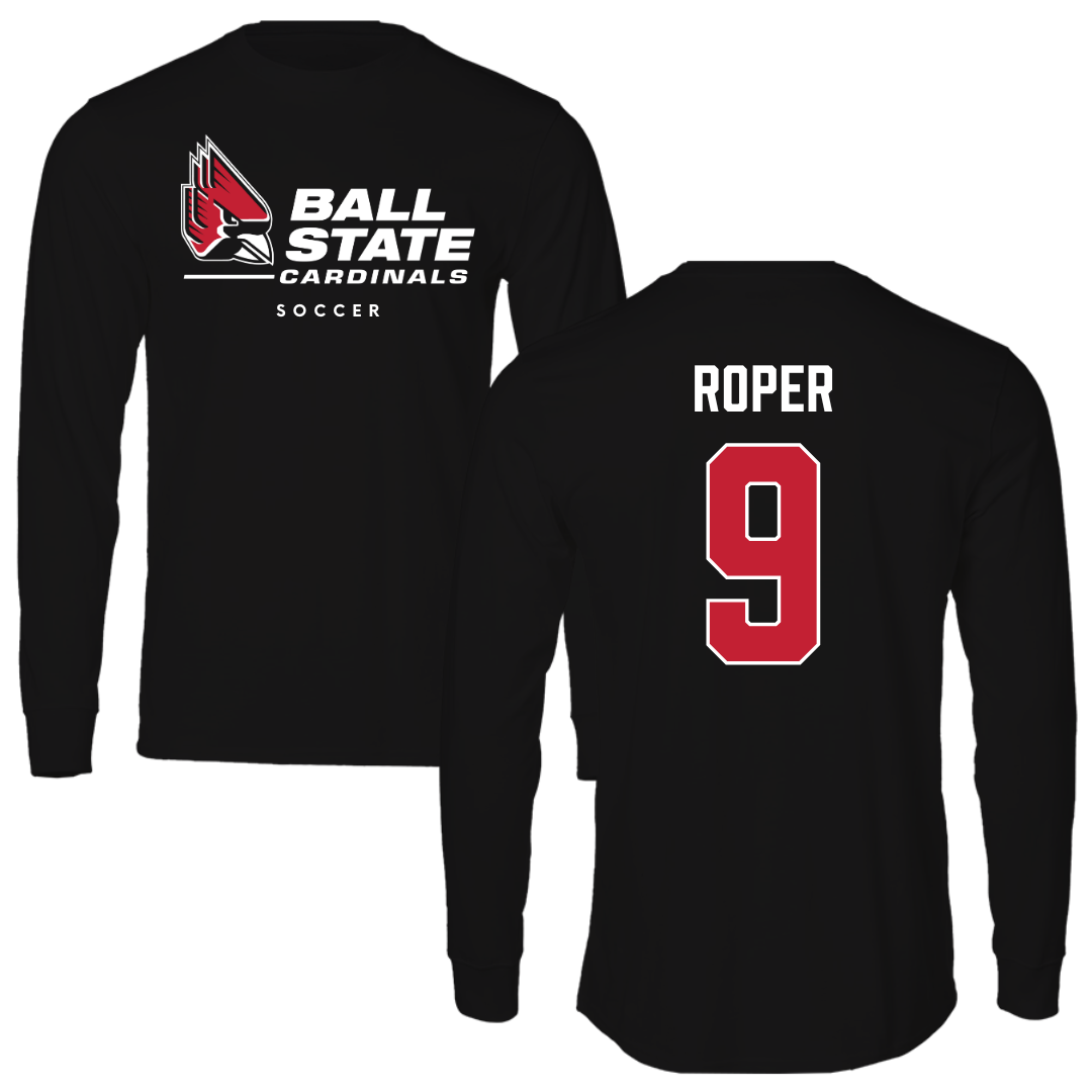 Ball State University Soccer Black Long Sleeve  - #9 Emily Roper