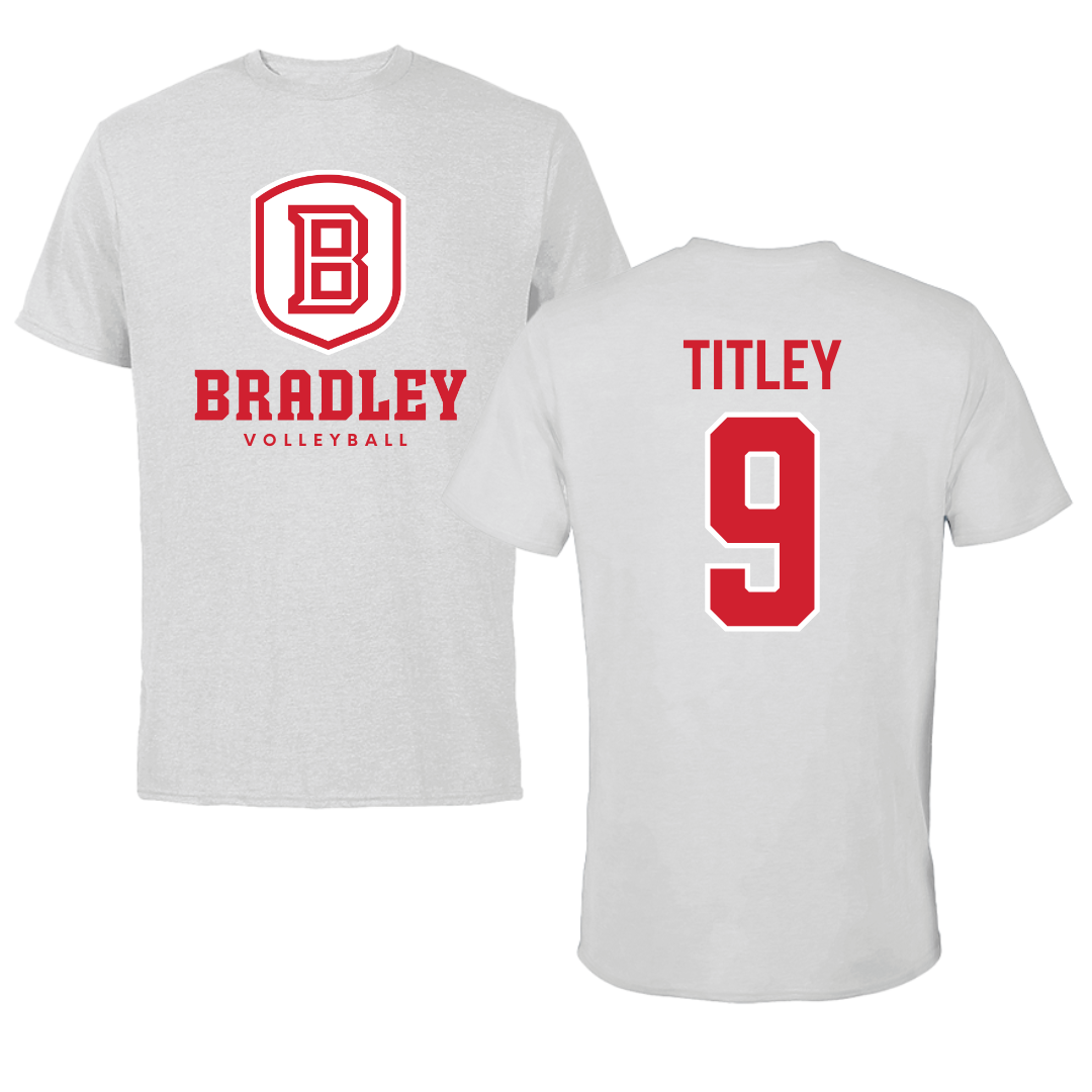 Bradley University Volleyball Gray Tee - #9 Tendai Titley