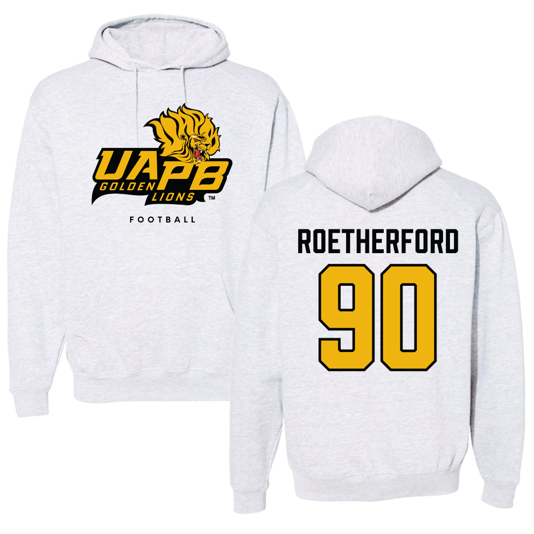 University of Arkansas-Pine Bluff Football Gray Hoodie  - #90 Cameron Roetherford