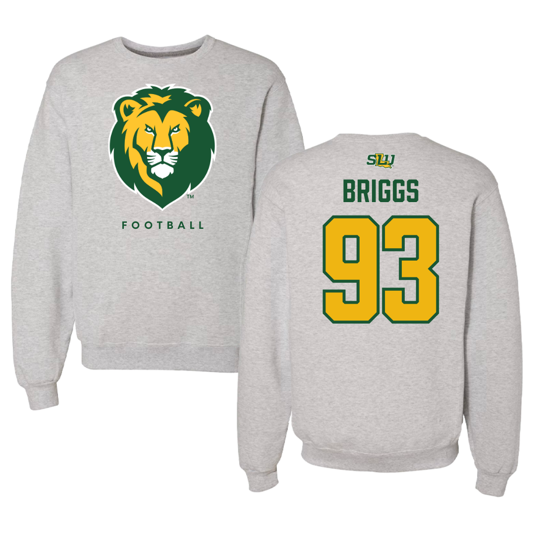 Southeastern Louisiana University Football Gray Crewneck  - #93 Rowan Briggs