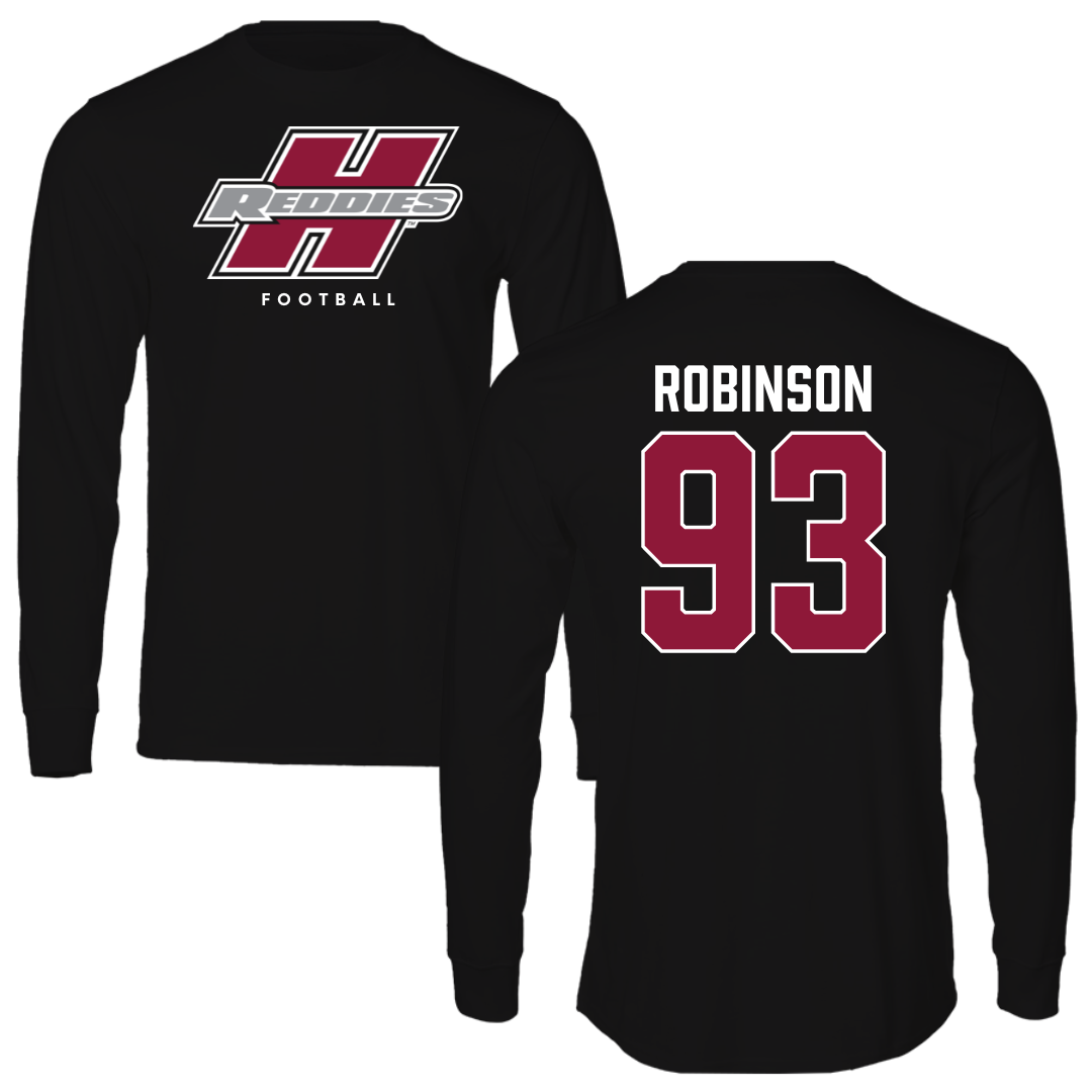Henderson State University Football Black Long Sleeve  - #93 Shaq'ke Robinson