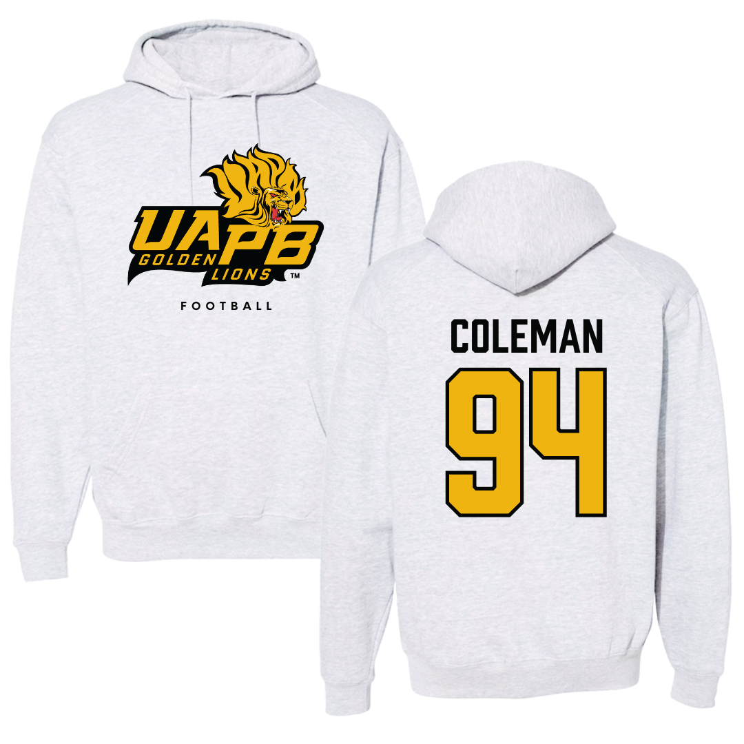University of Arkansas-Pine Bluff Football Gray Hoodie  - #94 Cameron Coleman