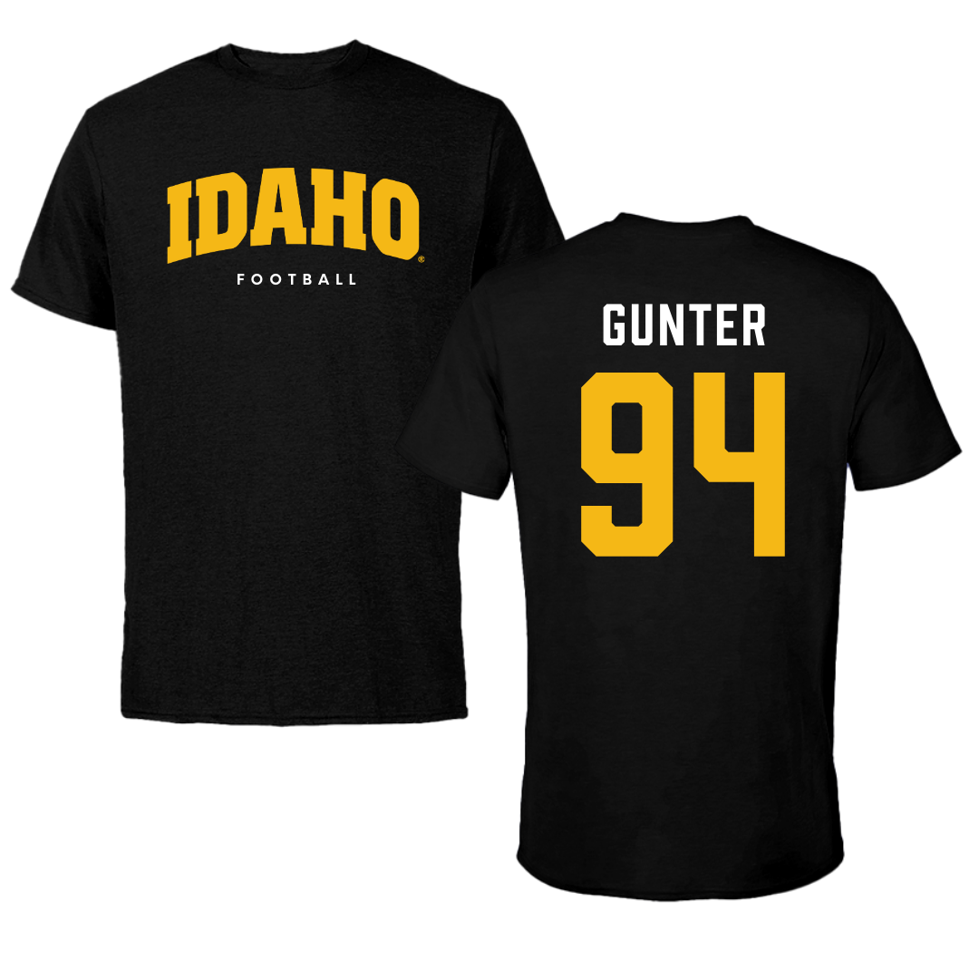 University of Idaho Football Black Idaho Tee - #94 Payton Gunter