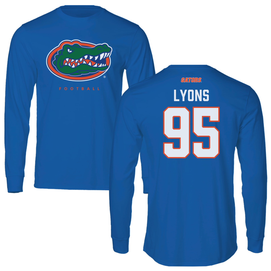 University of Florida Football Blue Mascot Long Sleeve - #95 Jamari Lyons
