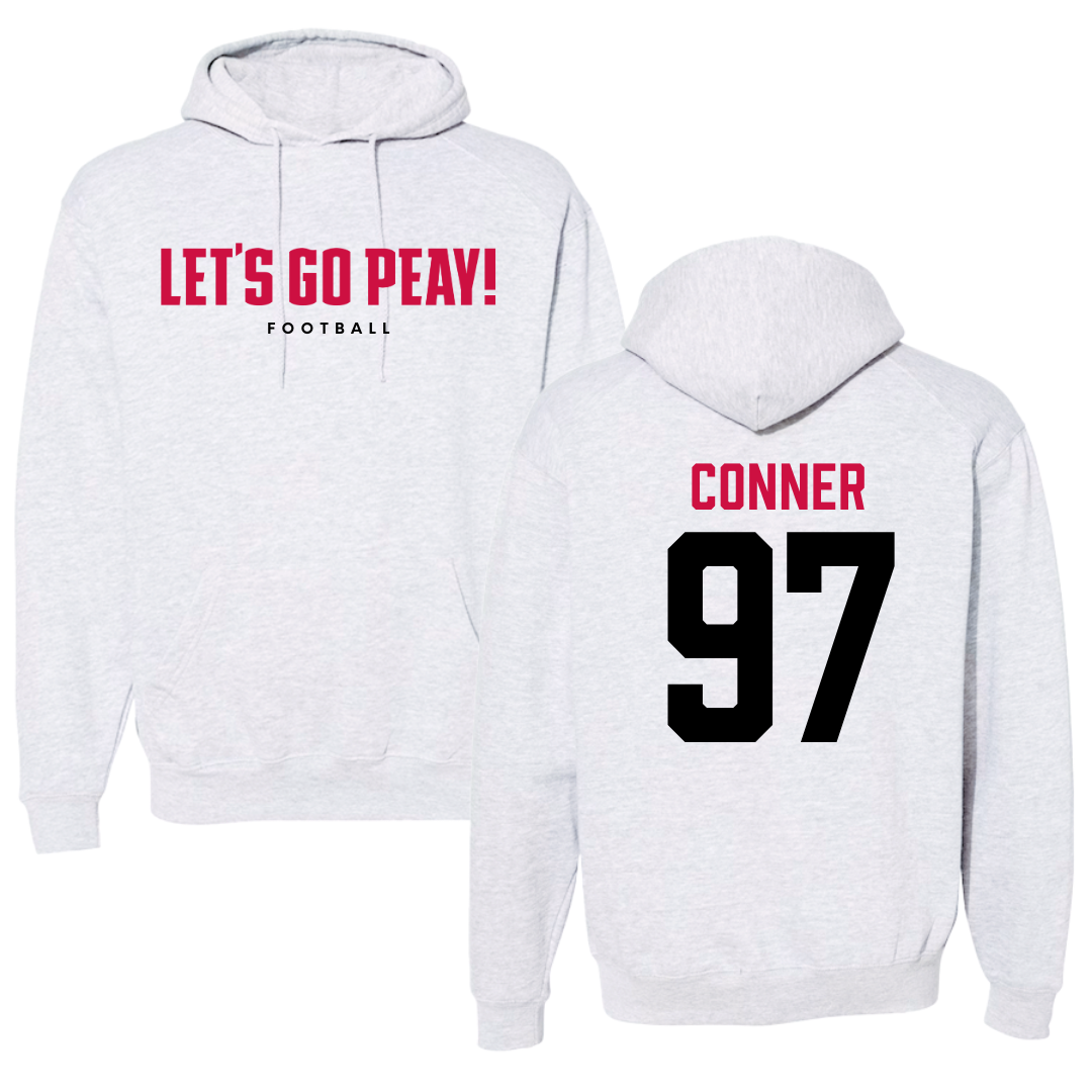 Austin Peay State University Football Gray Hoodie  - #97 Carson Conner
