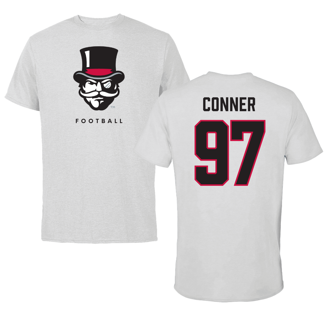 Austin Peay State University Football Gray Mascot Tee - #97 Carson Conner