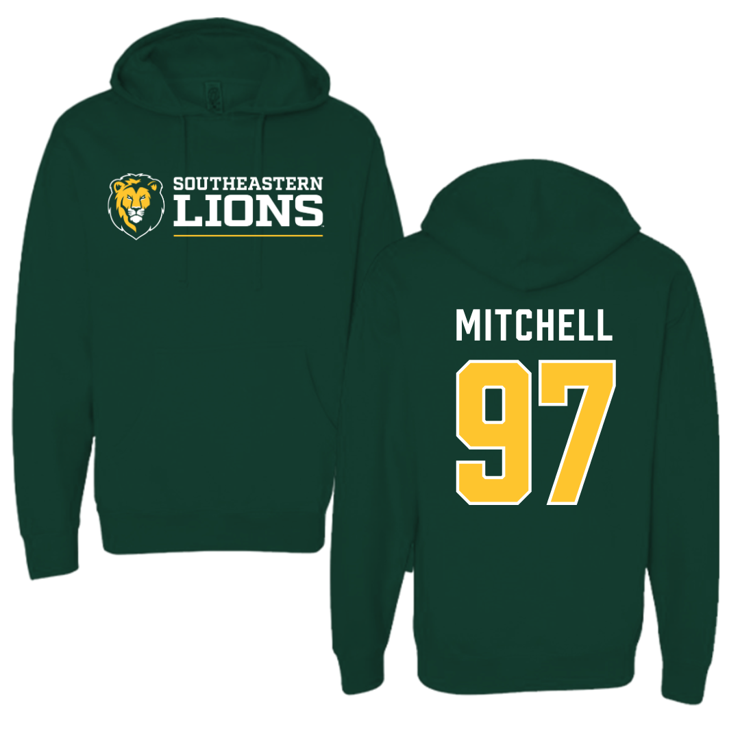 Southeastern Louisiana University Football Forest Green Hoodie  - #97 Tyrik Mitchell