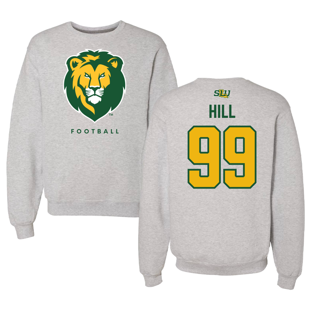 Southeastern Louisiana University Football Gray Crewneck  - #99 Charles Hill