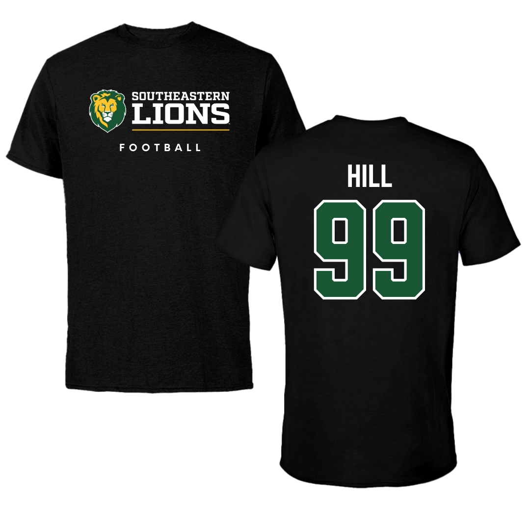Southeastern Louisiana University Football Black Tee  - #99 Charles Hill