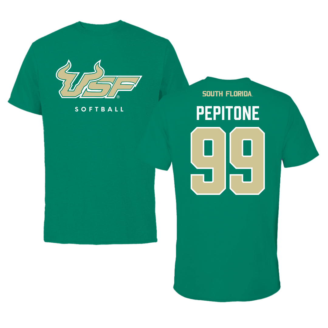 University of South Florida Softball Green Tee  - #99 Alicea Pepitone