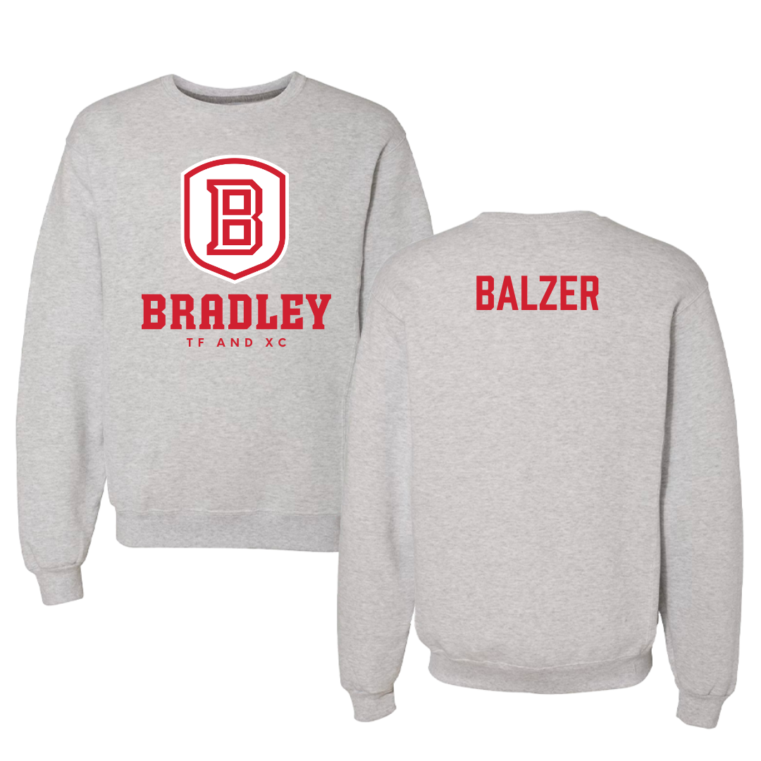 Bradley University TF and XC Gray Crewneck - Zachary Balzer