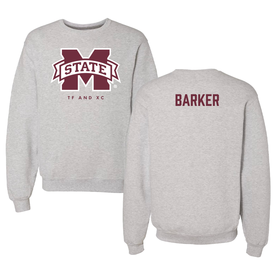 Mississippi State University TF and XC Gray Crewneck  - Christion Barker