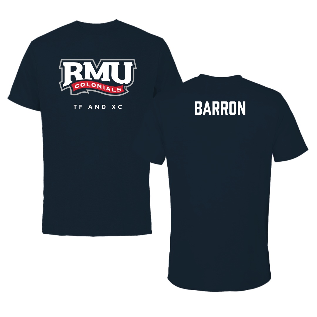 Robert Morris University TF and XC Navy Tee  - Seth Barron