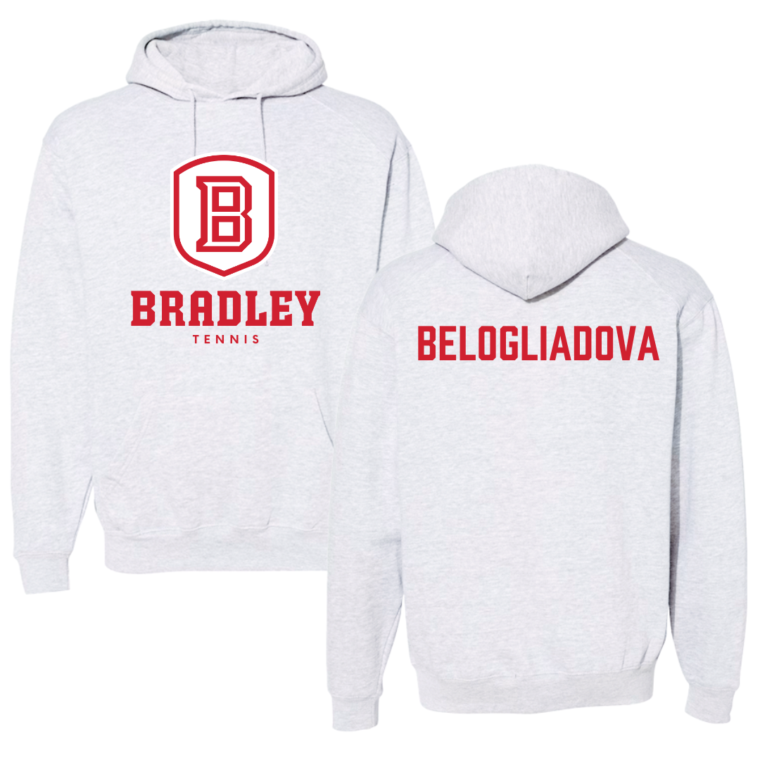 Bradley University Tennis Gray Hoodie  - Anna Belogliadova