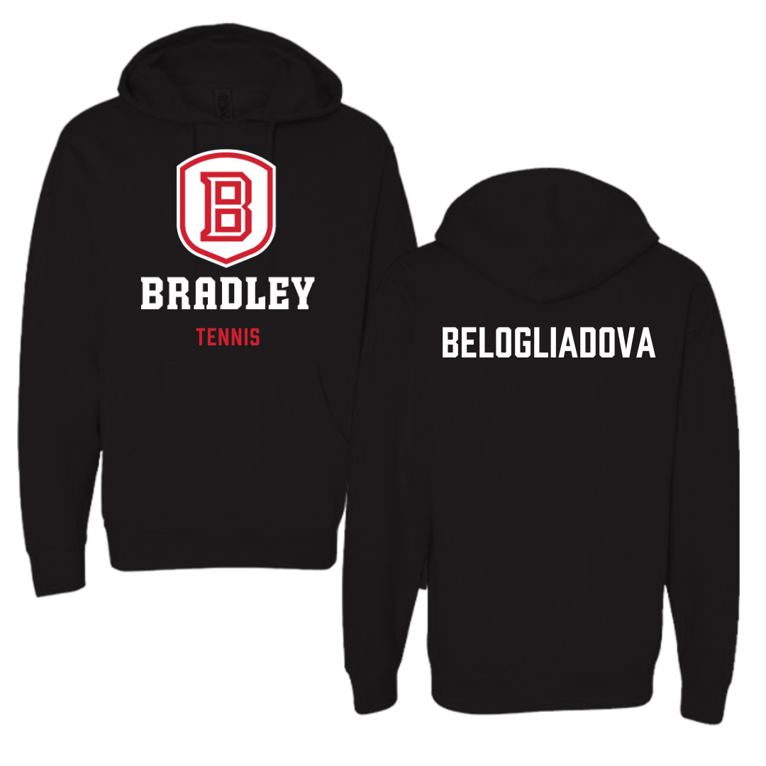 Bradley University Tennis Black Hoodie  - Anna Belogliadova