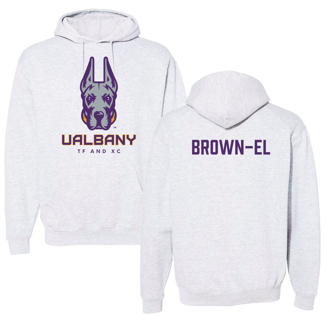 University at Albany TF and XC Gray Hoodie  - Malachi Brown-El