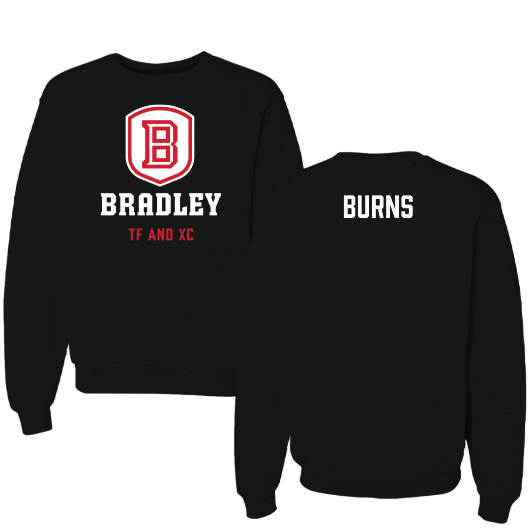 Bradley University TF and XC Black Block Crewneck - Oliver Burns