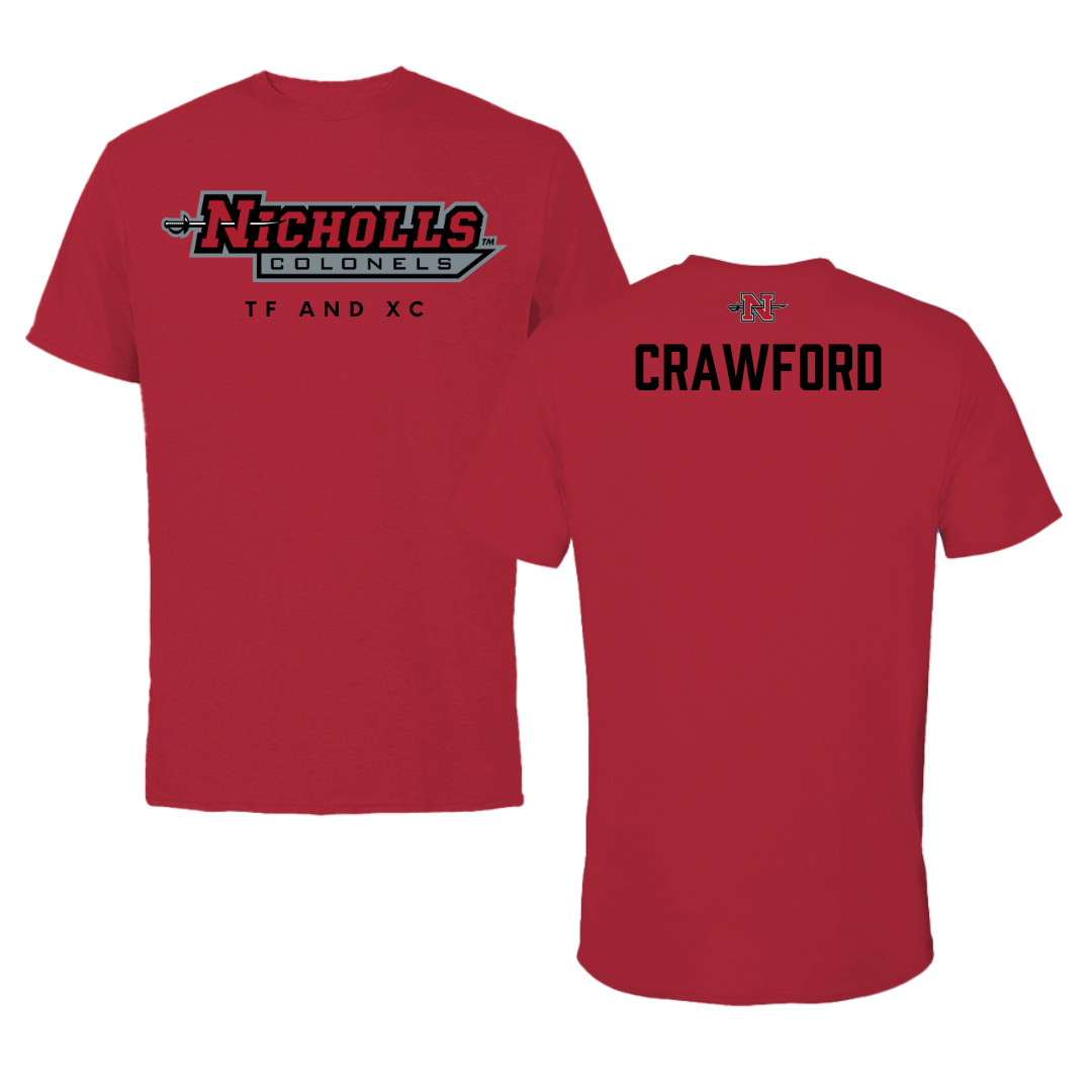 Nicholls State University TF and XC Red Tee  - Michael Crawford