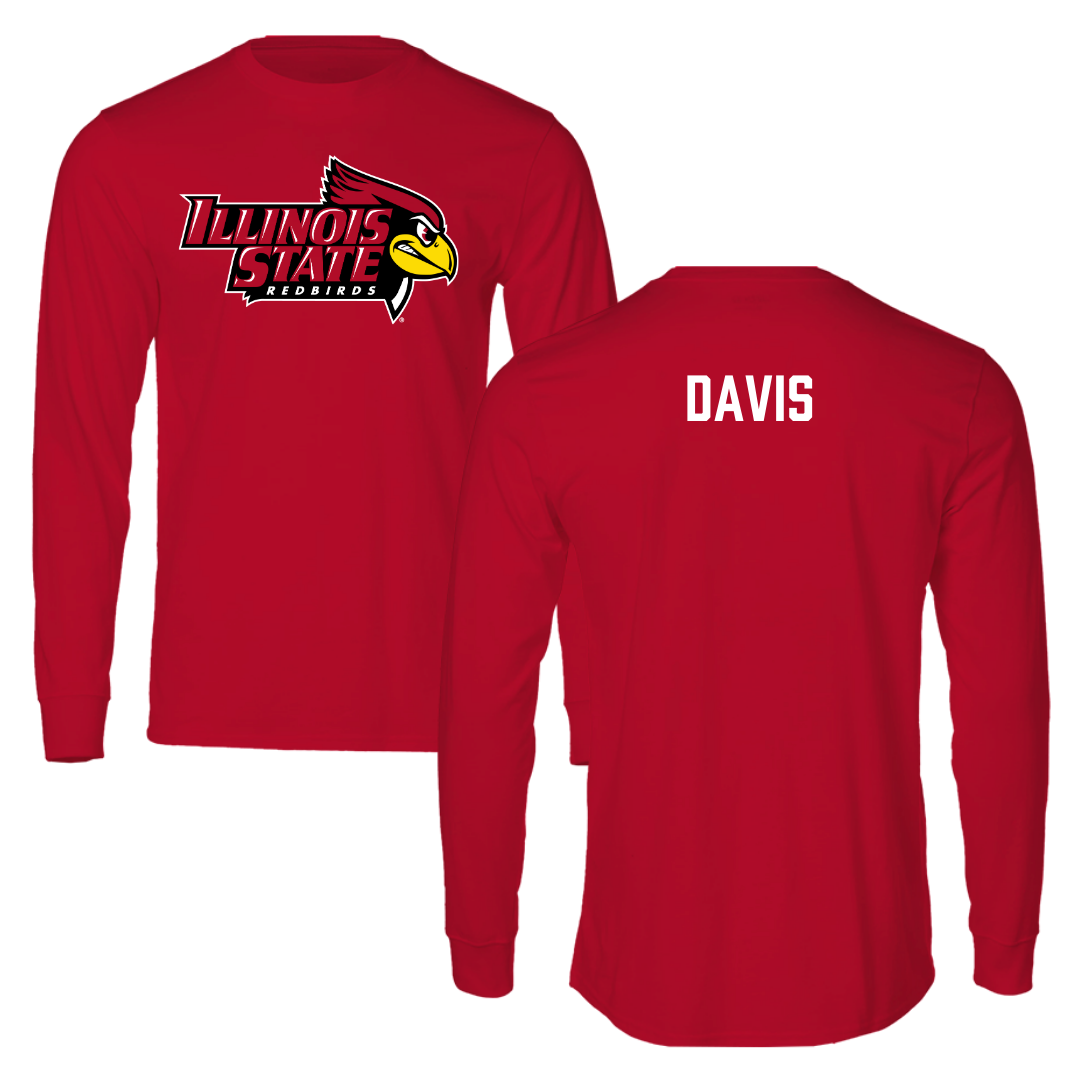 Illinois State University Track and Field Red Redbird Long Sleeve  - Reece Davis