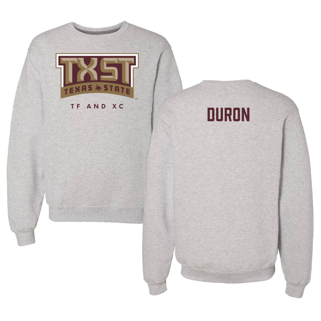 Texas State University TF and XC Gray Crewneck  - Melanie Duron