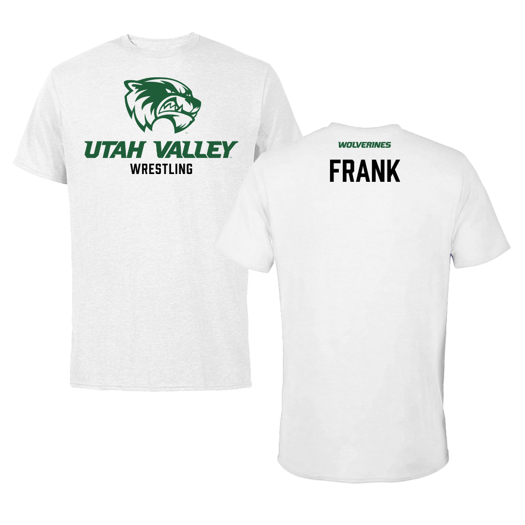 Utah Valley University Wrestling White Tee  - Trevor Frank