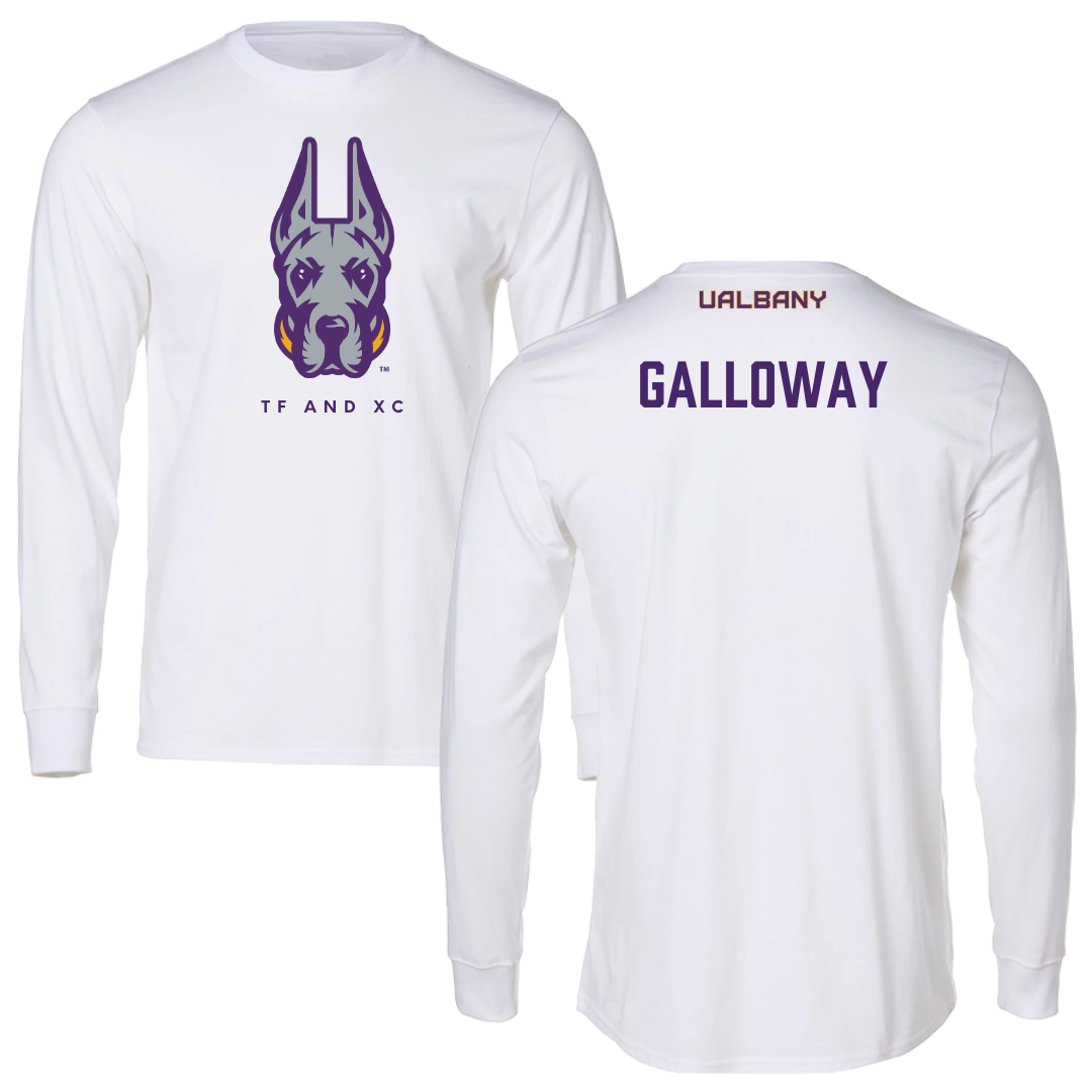 University at Albany TF and XC White Long Sleeve  - Toni Galloway