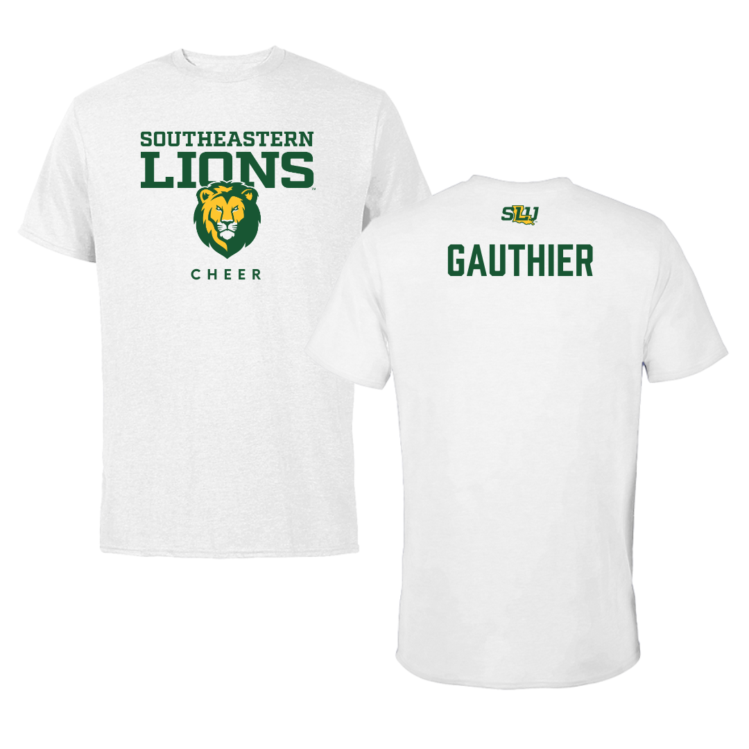 Southeastern Louisiana University Cheer White Tee  - Megyn Gauthier
