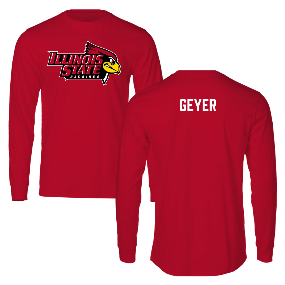 Illinois State University Track and Field Red Redbird Long Sleeve  - Cambria Geyer