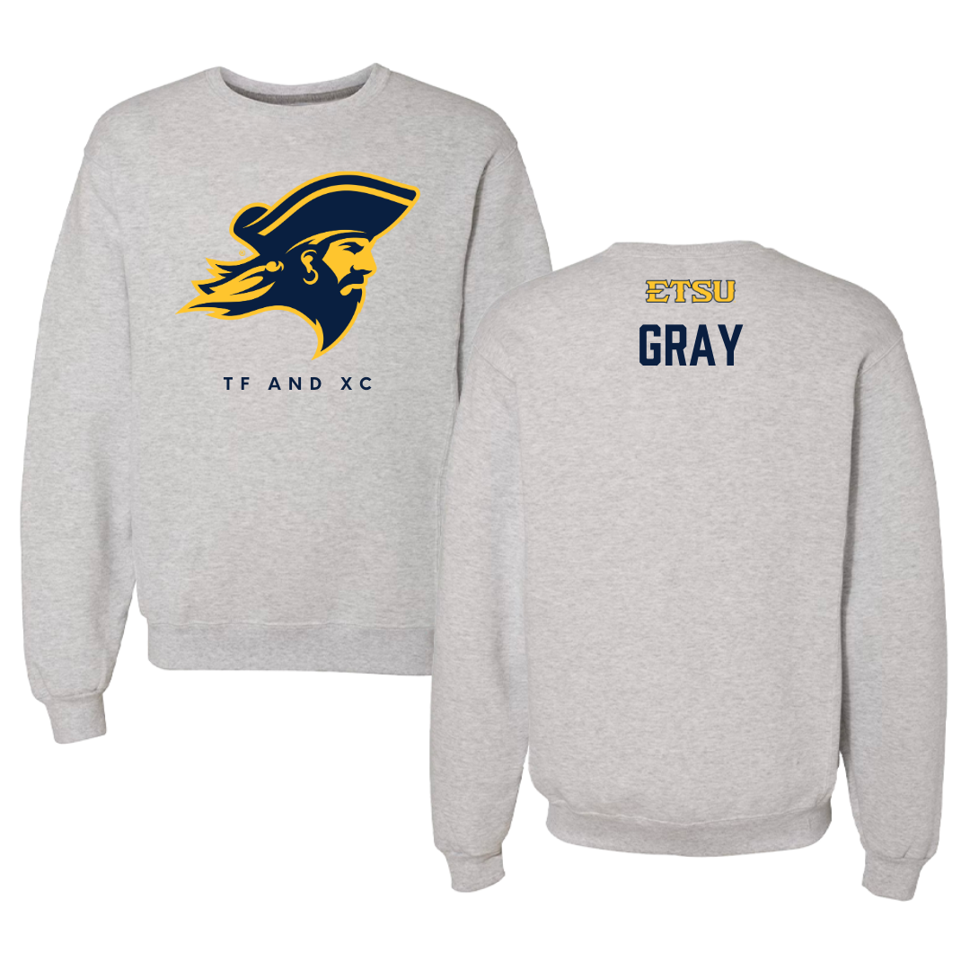 East Tennessee State University TF and XC Gray Crewneck  - Bonita Gray