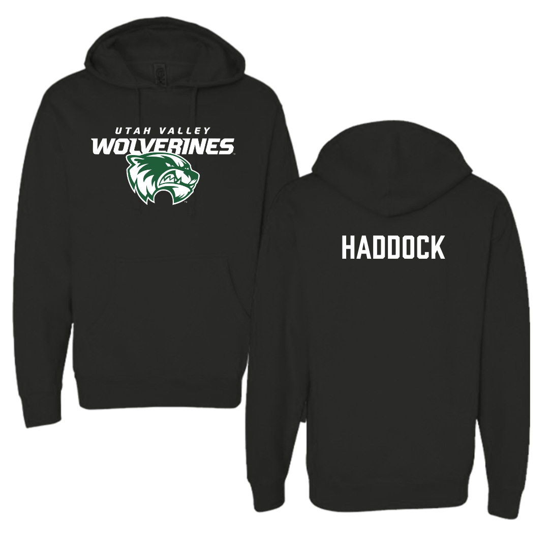 Utah Valley University Wrestling Black Hoodie  - Cameron Haddock