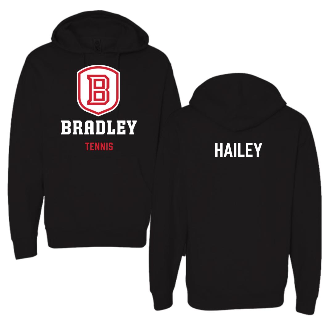 Bradley University Tennis Black Hoodie  - Kirstin Hailey