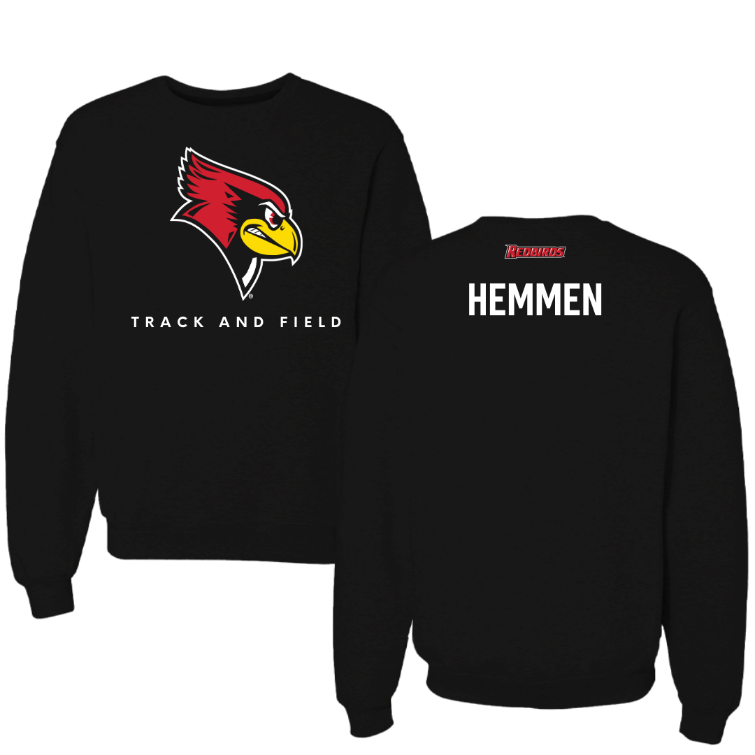 Illinois State University Track and Field Black Mascot Crewneck  - Isabelle Hemmen