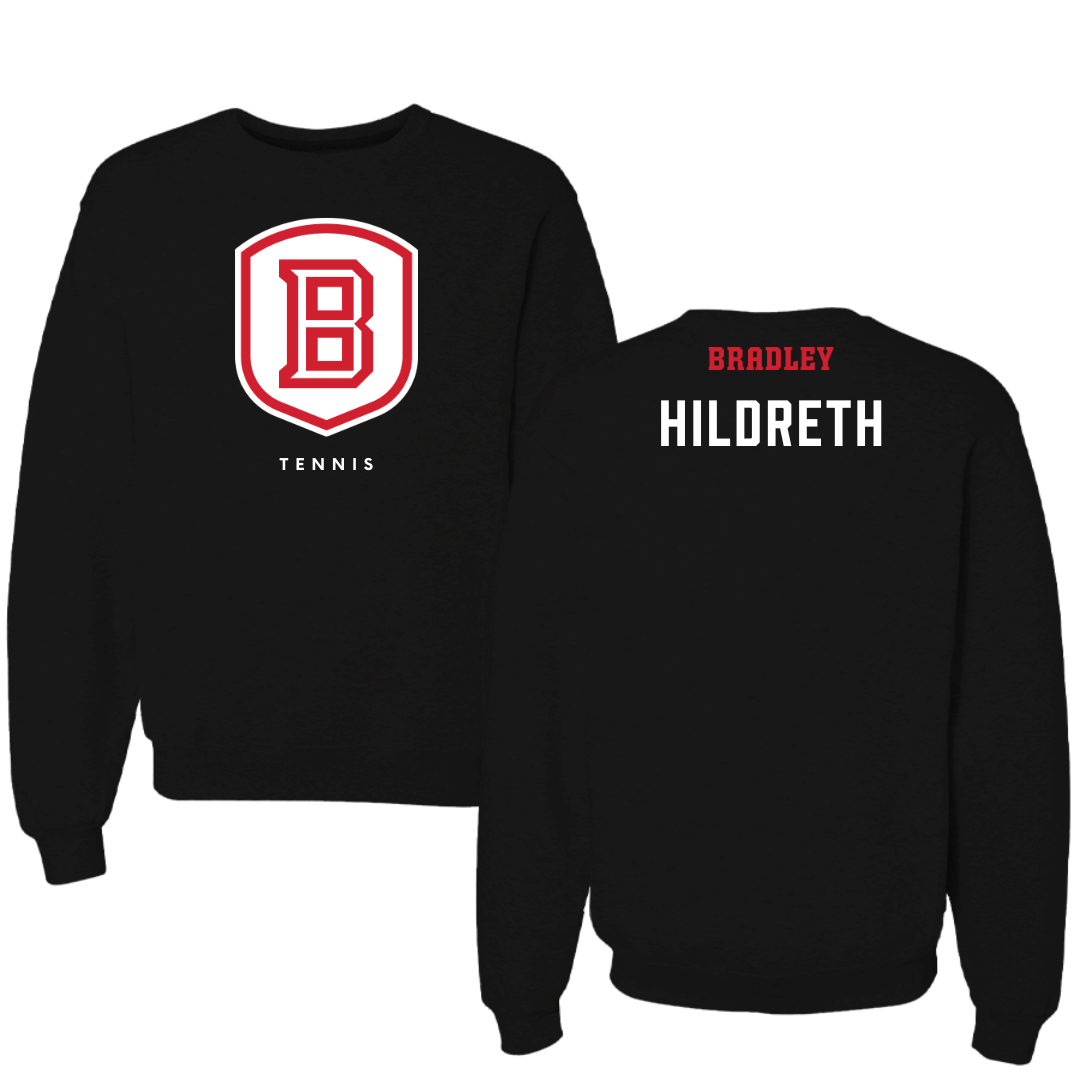 Bradley University Tennis Black Crewneck  - Alexandra Hildreth
