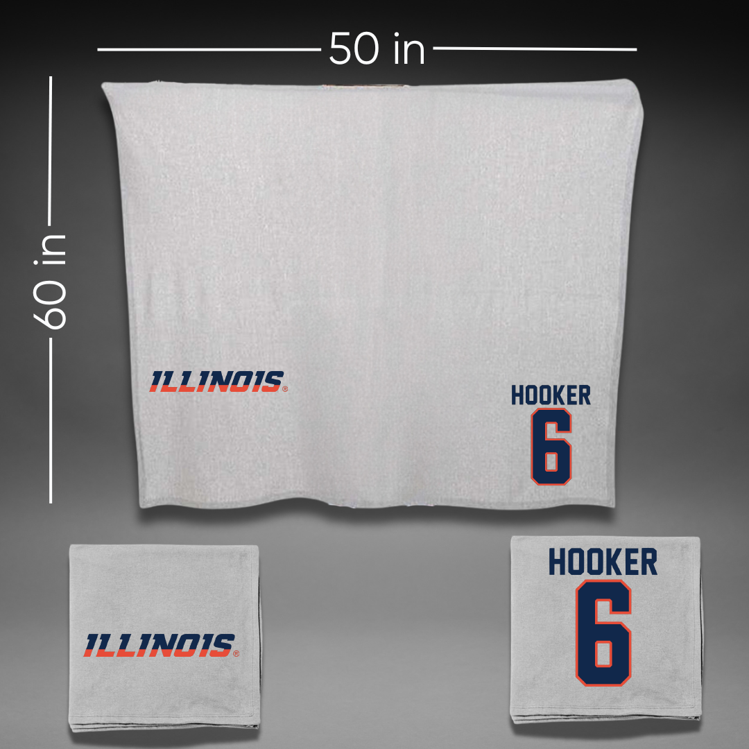 University of Illinois Softball Gray Blanket - #6 Juliana Hooker