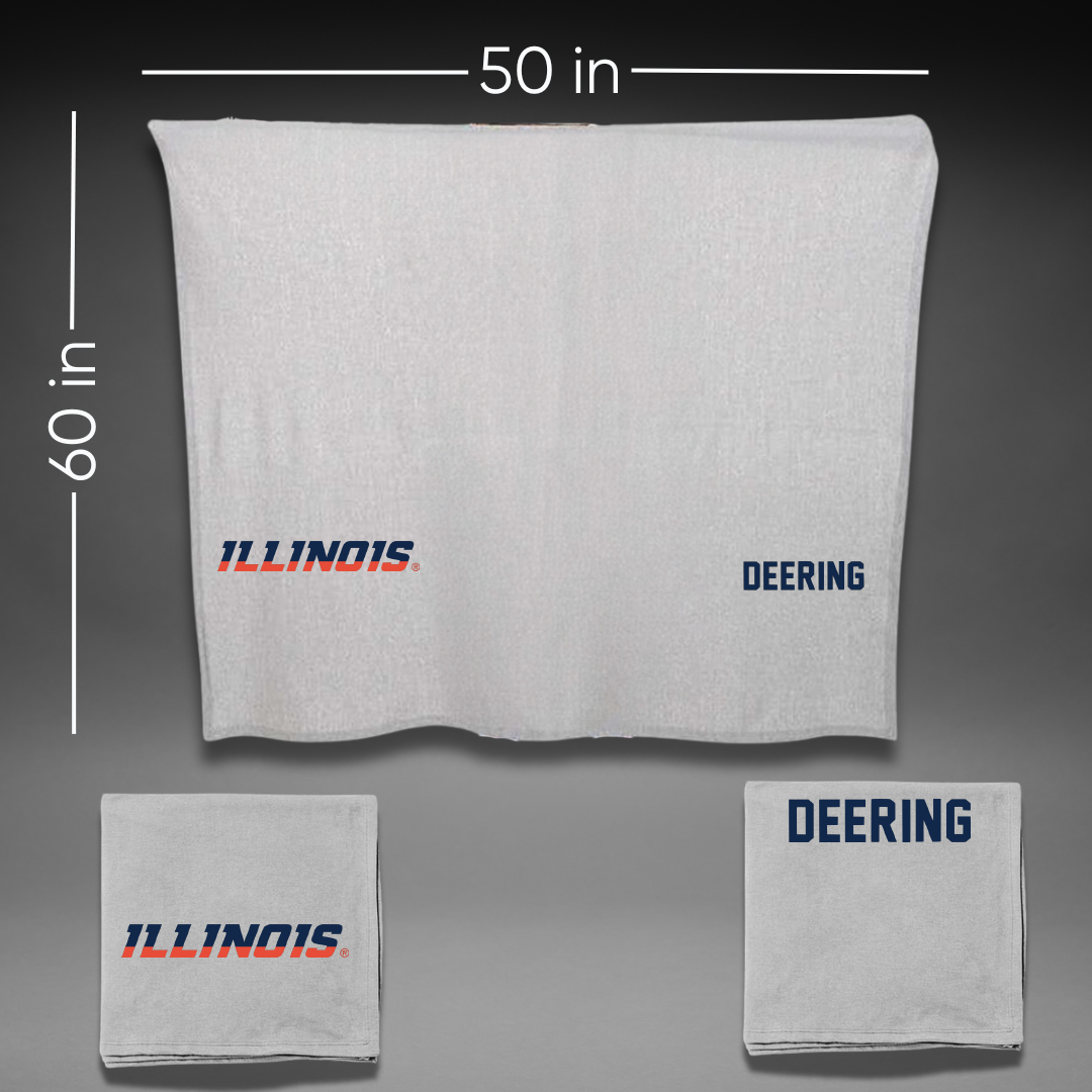 University of Illinois TF and XC Gray Blanket - Faith Deering
