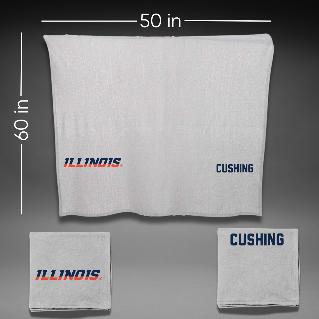 University of Illinois TF and XC Gray Blanket - Tyler Cushing